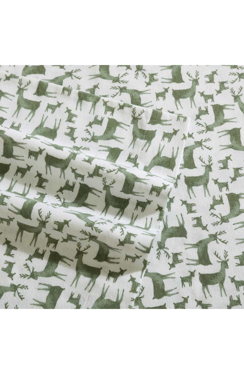 Eddie Bauer Deer Camp Cotton Flannel Sheet Set, Alternate, color, Green