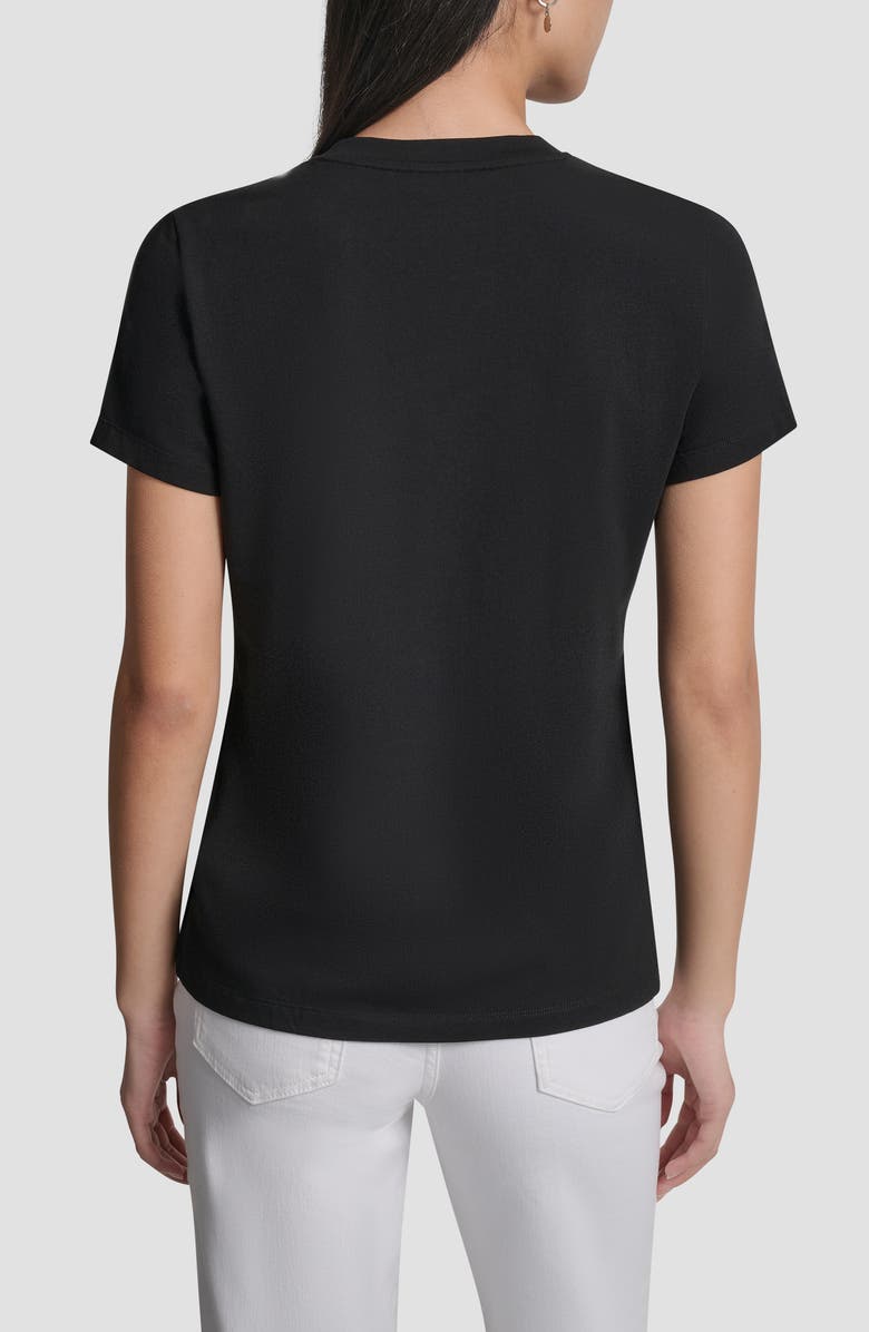 DKNY Crystal Embellished Central Park Conversational Graphic T-Shirt, Alternate, color, Black