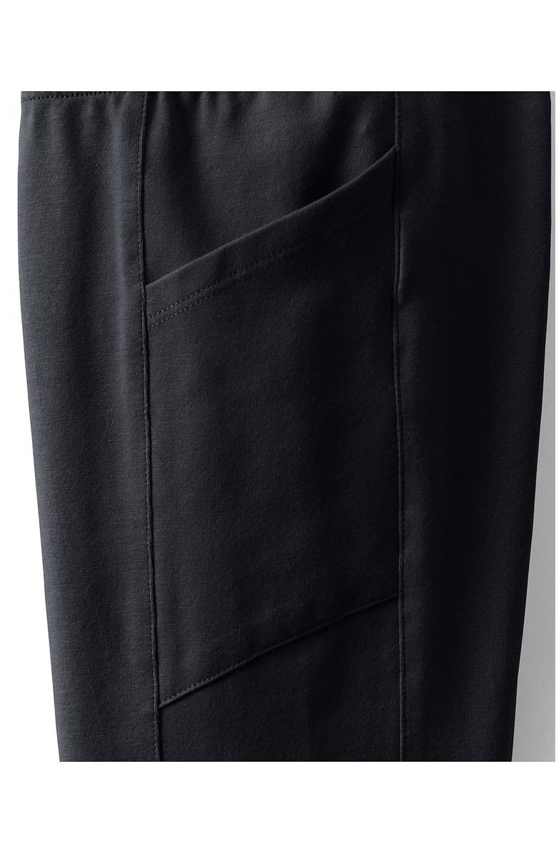 Lands
 End Girls Tough Cotton Ankle Legging with Pockets, Alternate, color, Black
