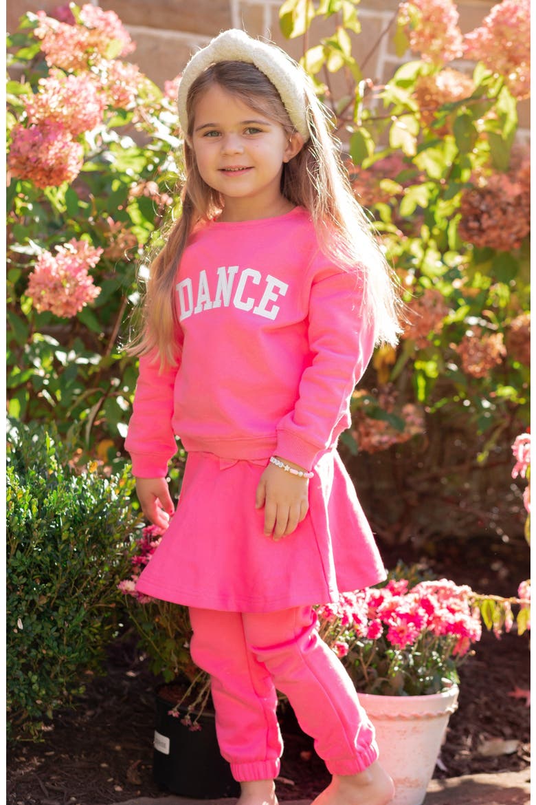 Dance Skirted Sweatsuit, Alternate, color, Hot Pink