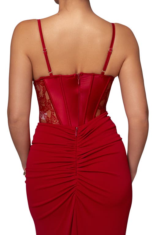 Jluxlabel Incomparable Lace Inset Satin Bodysuit
