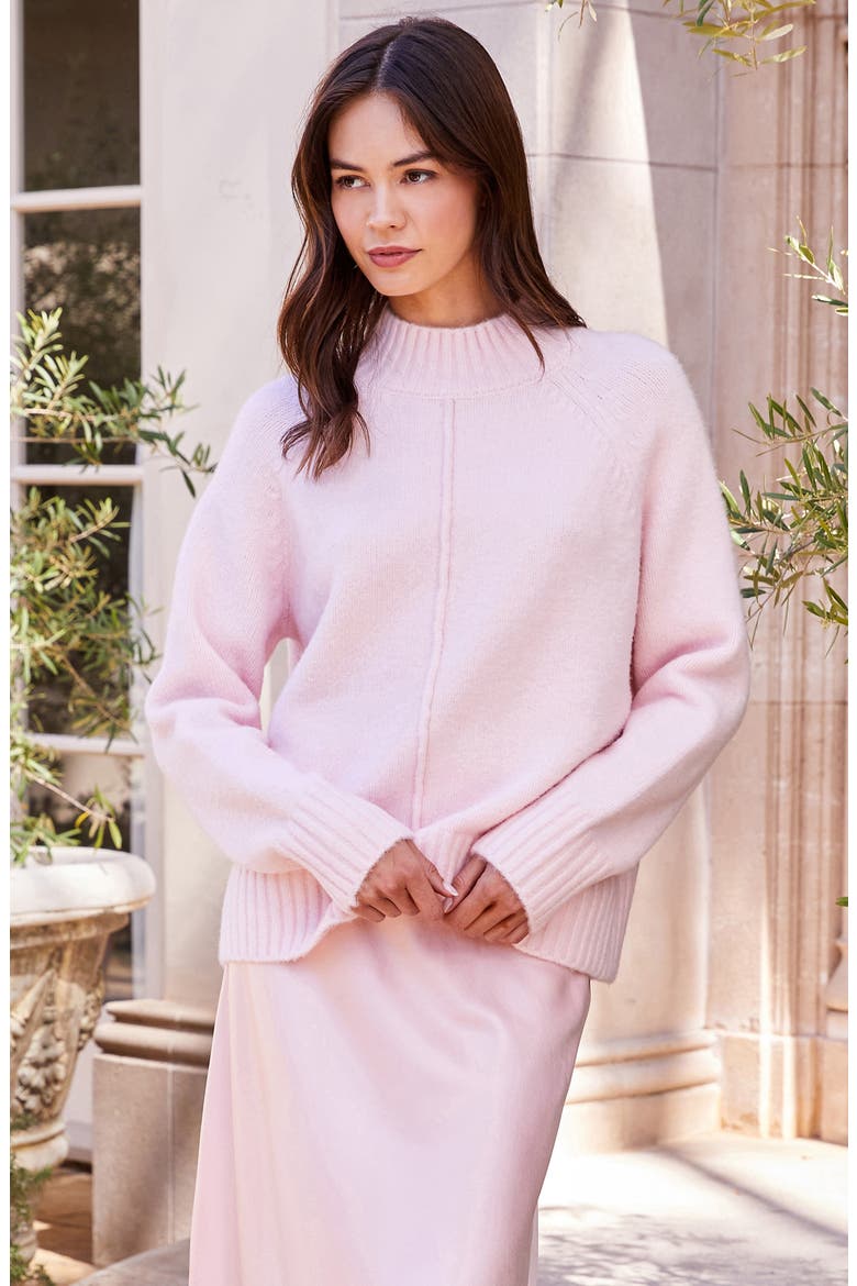 Turtleneck Sweater, Alternate, color, ROSE