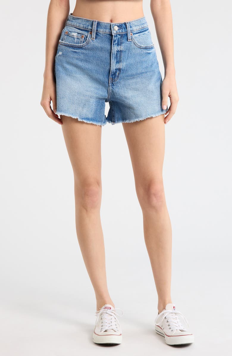 DAZE The Knockout High Waist Denim Shorts, Main, color, Alter Ego