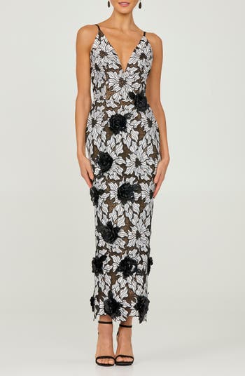 Anthropologie ★ Helsi Norah Plunging Floral Maxi Dress HELSI Norah Floral Appliqué Gown | Nordstrom