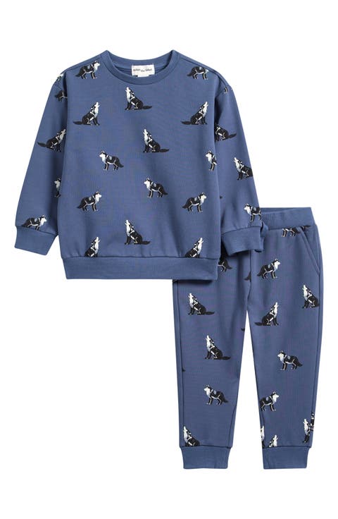 Wolves Two-Piece Sweatshirt & Joggers Set