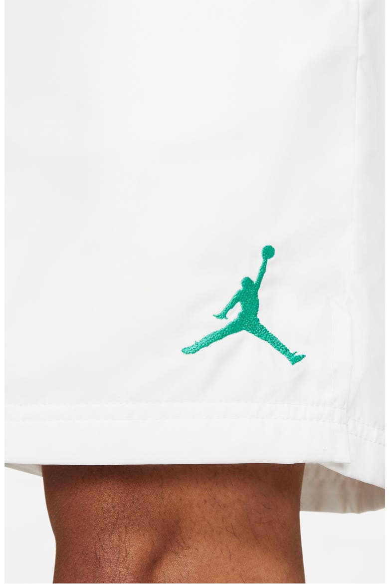 Jumpman Poolside Shorts, Alternate, color, WHITE/ BLACK