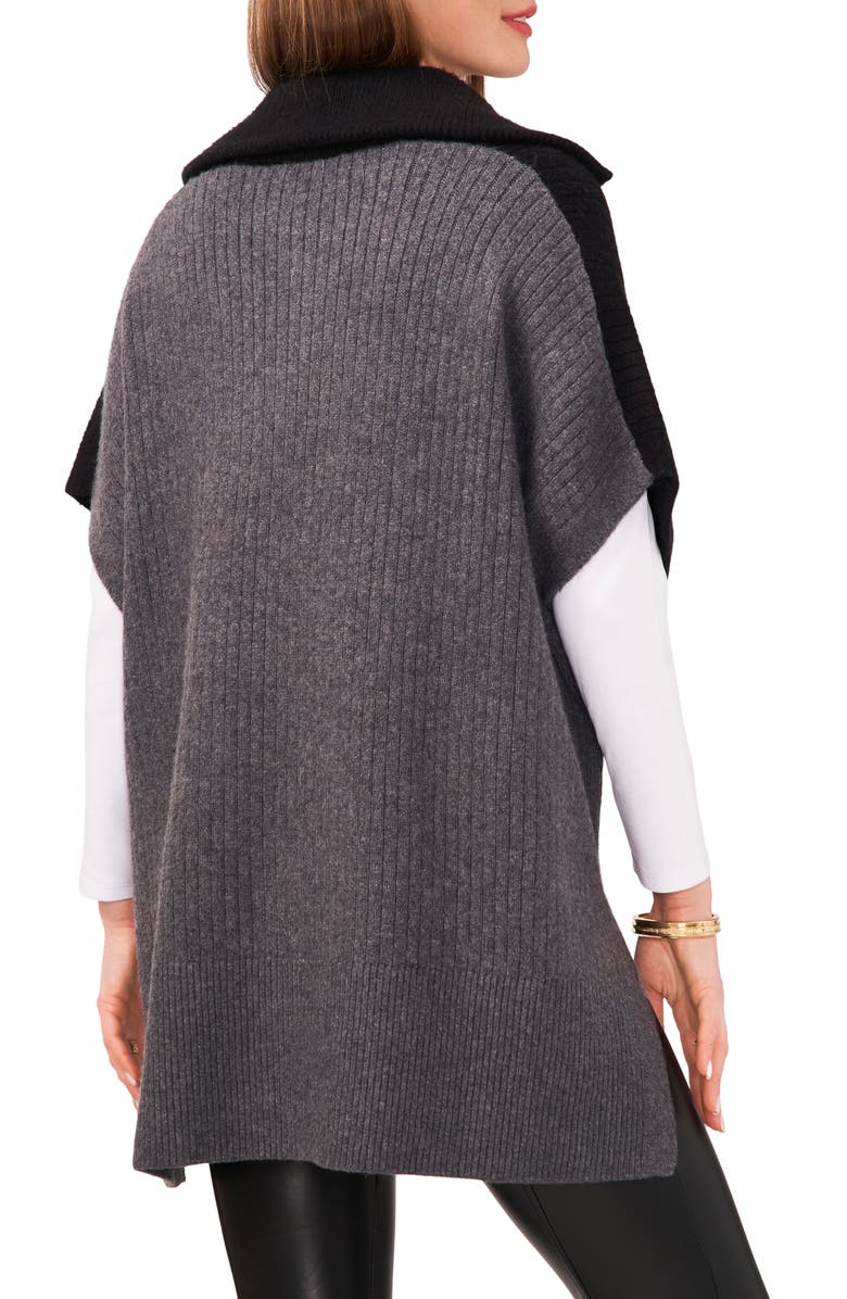 Vince Camuto Rib Front Zip Cardigan, Alternate, color,