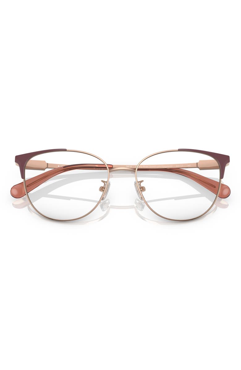 COACH 54mm Cat Eye Optical Glasses, Alternate, color, Rose Gold / Demo Lens