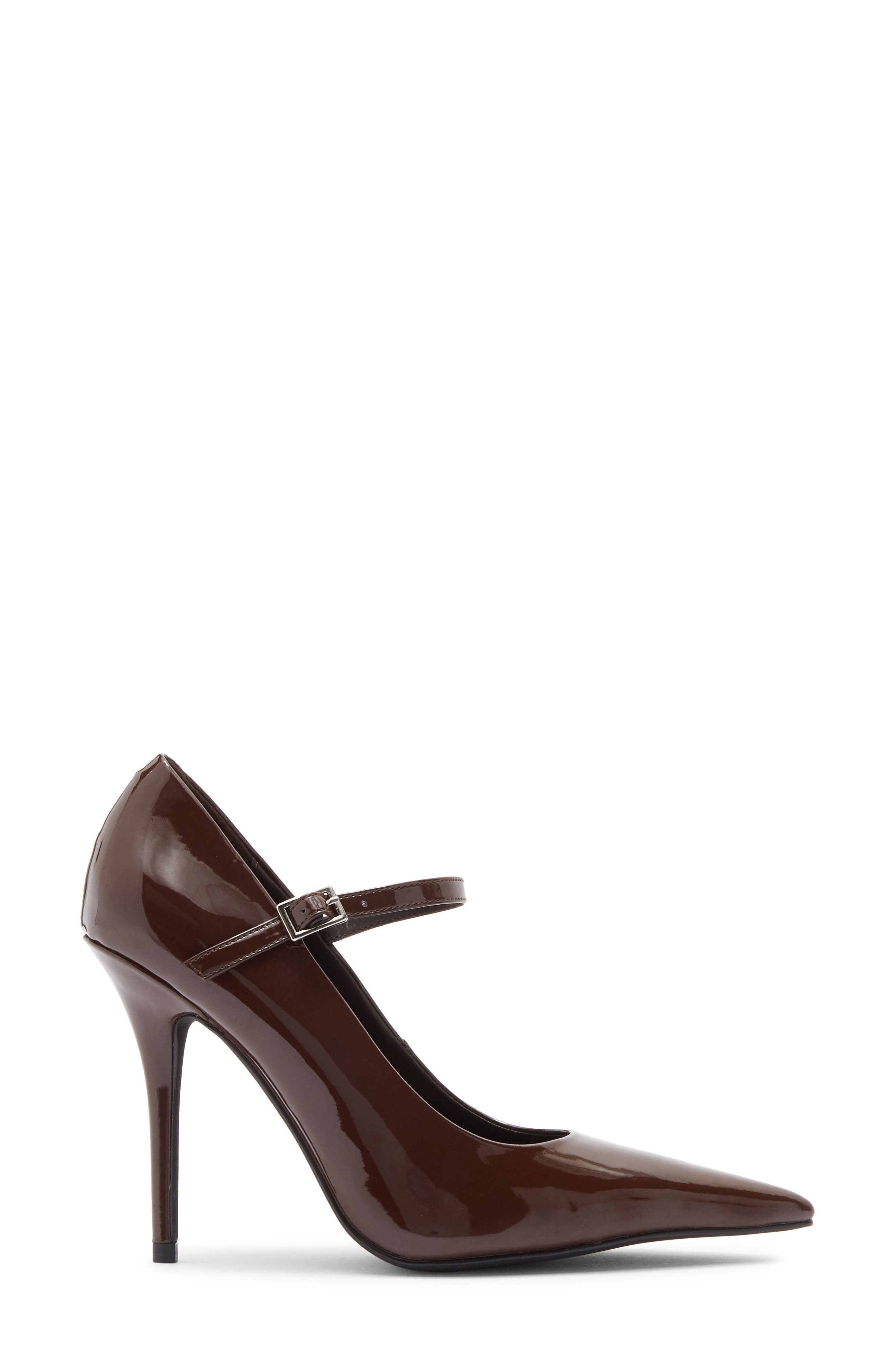 Jeffrey Campbell Session Pointed Toe Pump, Alternate, color, Coffee Patent