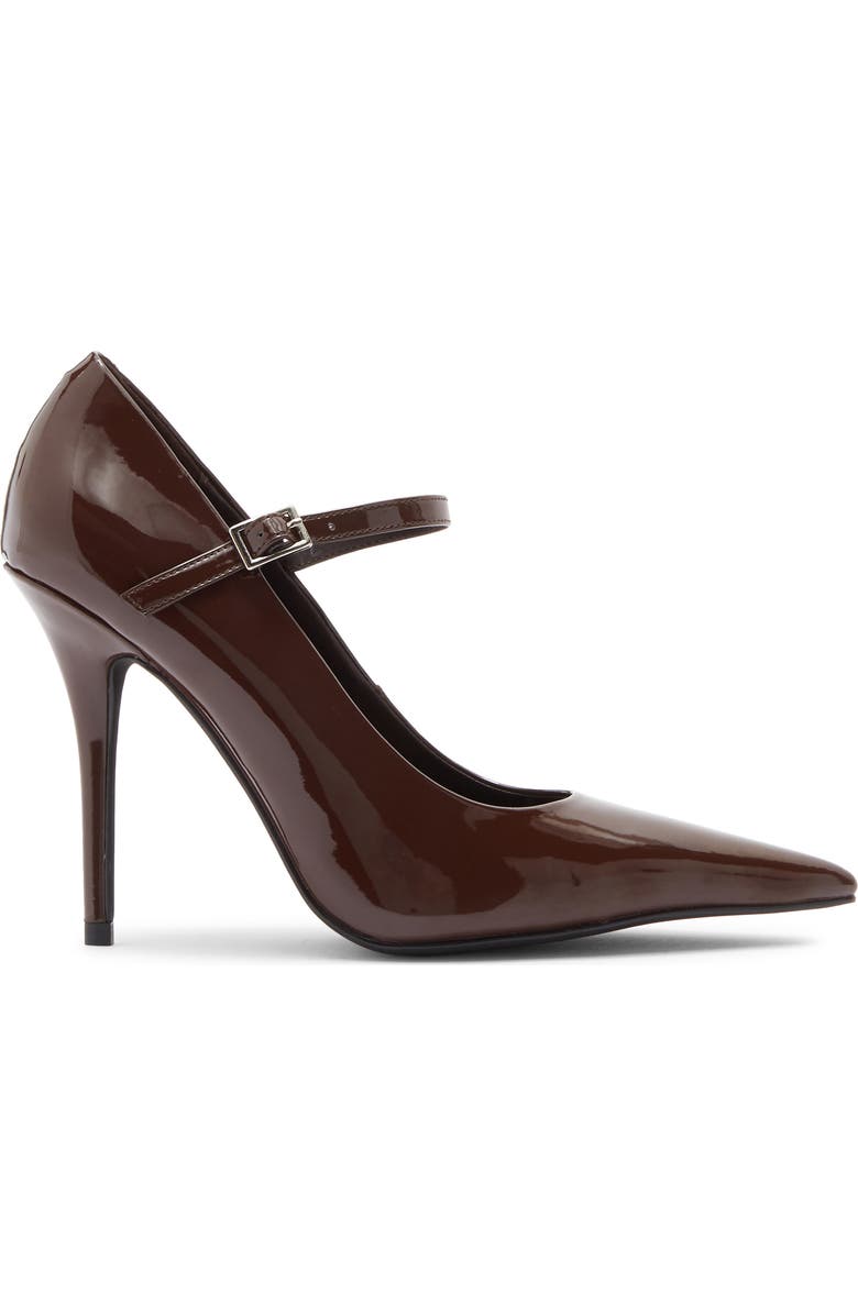 Jeffrey Campbell Session Pointed Toe Pump, Alternate, color, Coffee Patent