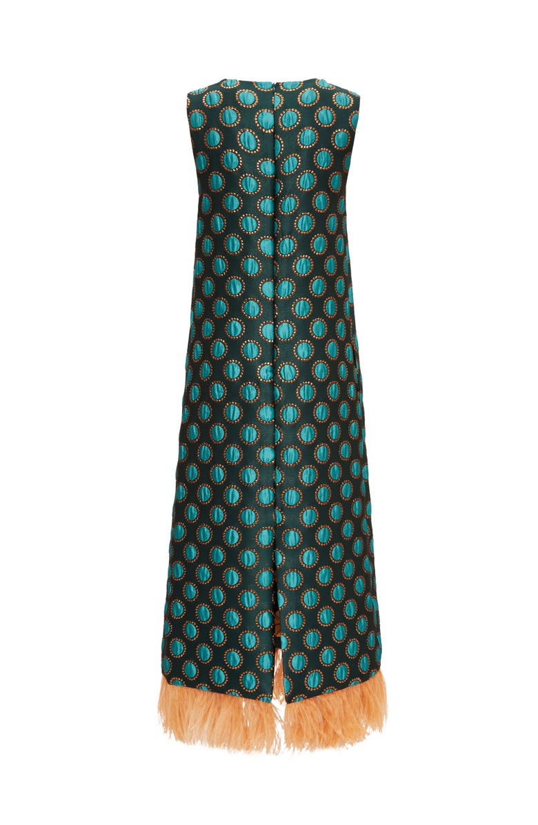 La DoubleJ Column Dress Jacquard Winter Sun Emerald, Alternate, color, Jacquard Winter Sun Emerald