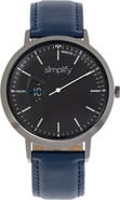 SIMPLIFY The 6500 Leather Strap Watch