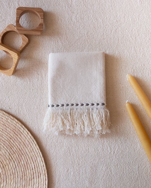 Kd Weave Braid Detail Napkin In Gray