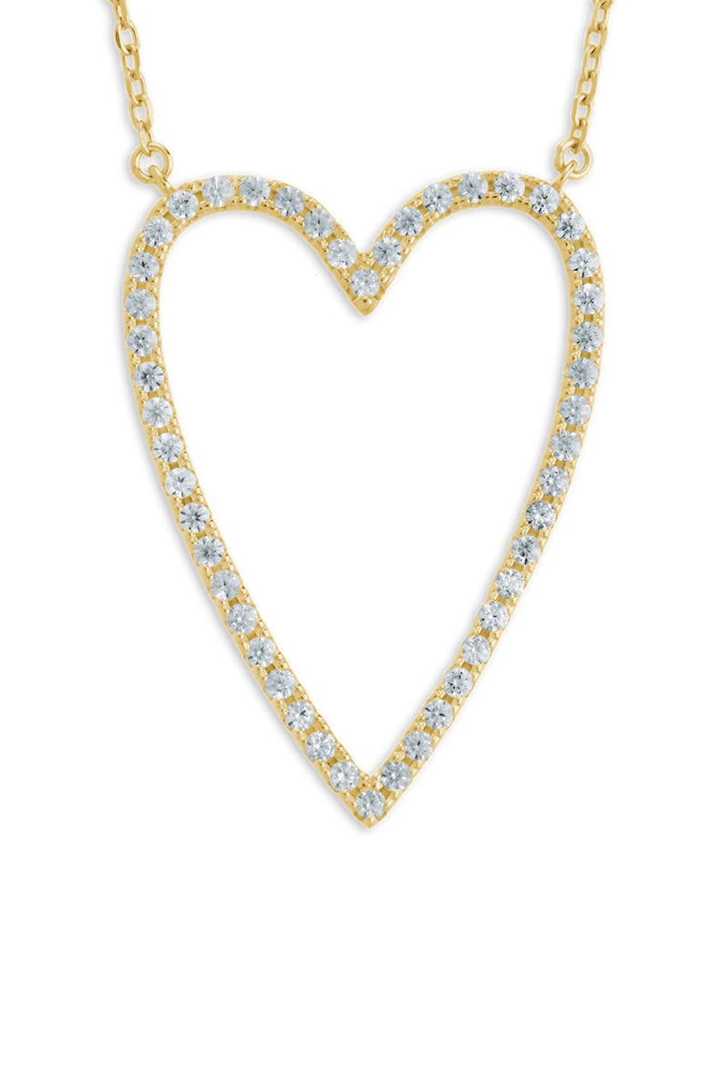Margit 14k Gold Plated Sterling Silver Heart Pendant Necklace, Alternate, color, GOLD
