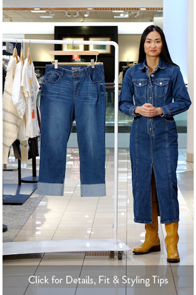 'Ab'Solution CoolMax® High Waist Ankle Straight Leg Jeans video