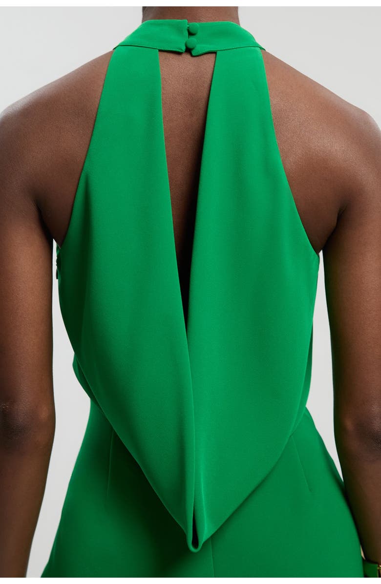 Karen Millen Soft Tailored Halter Maxi Dress, Alternate, color, Green