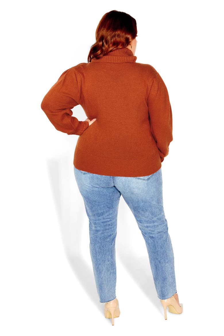 Softly Sweet Turtleneck Sweater, Alternate, color, TOFFEE