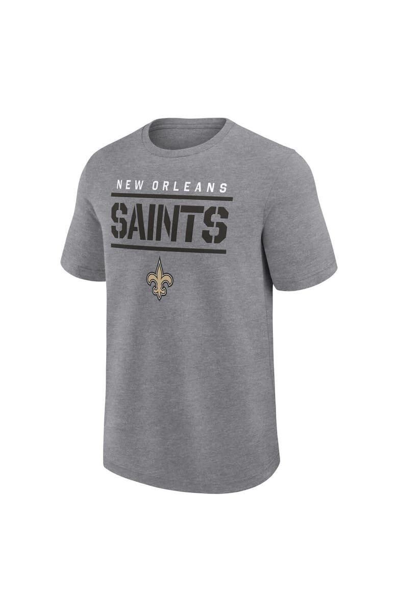 FANATICS Men's Fanatics Heather Gray New Orleans Saints Big & Tall Top Notch T-Shirt, Alternate, color, Heather Gray