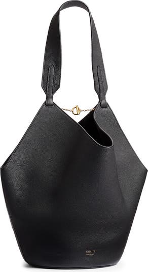 【VIP価格】KHAITE Lotus small leather Shoulder Bag Lotus Small leather tote bag in white - Khaite | Mytheresa