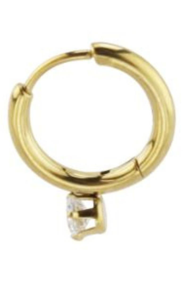 REBL Set of 2 Paris Cubic Zirconia Stud & Hoop Earrings, Alternate, color, Gold