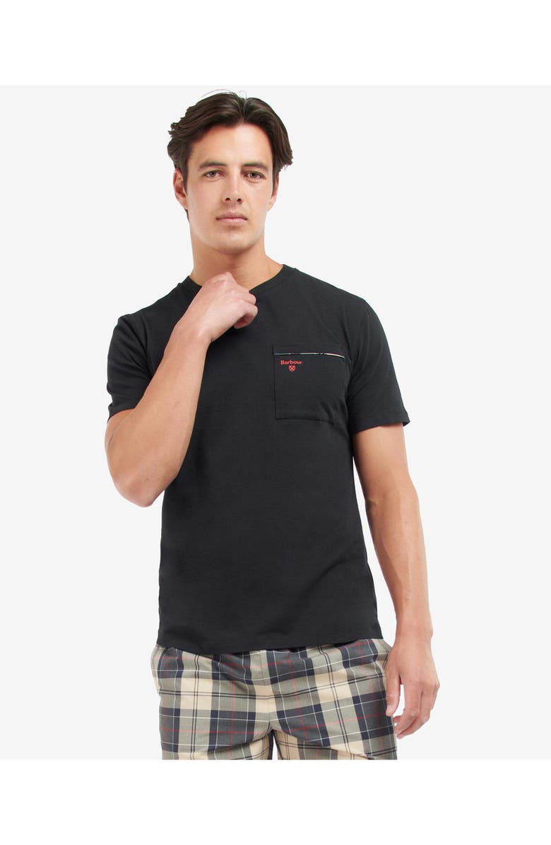 Barbour Bailes Pocket T-Shirt & Plaid Pajama Shorts, Alternate, color, 