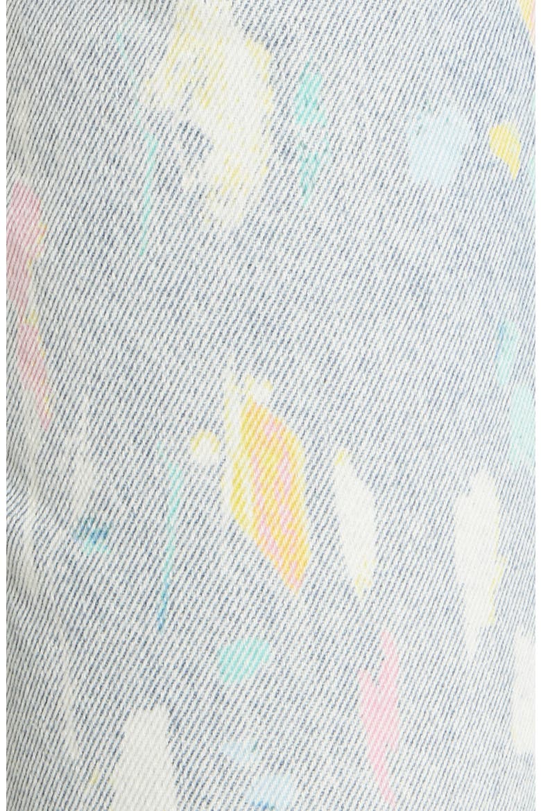 Cristina Martinez Cotton Denim Overalls, Alternate, color, BLUE PAINTBRUSH STROKES