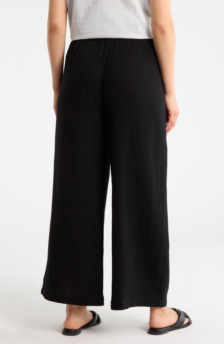 Eileen Fisher Wide Leg Organic Cotton Ankle Pants, Alternate, color,