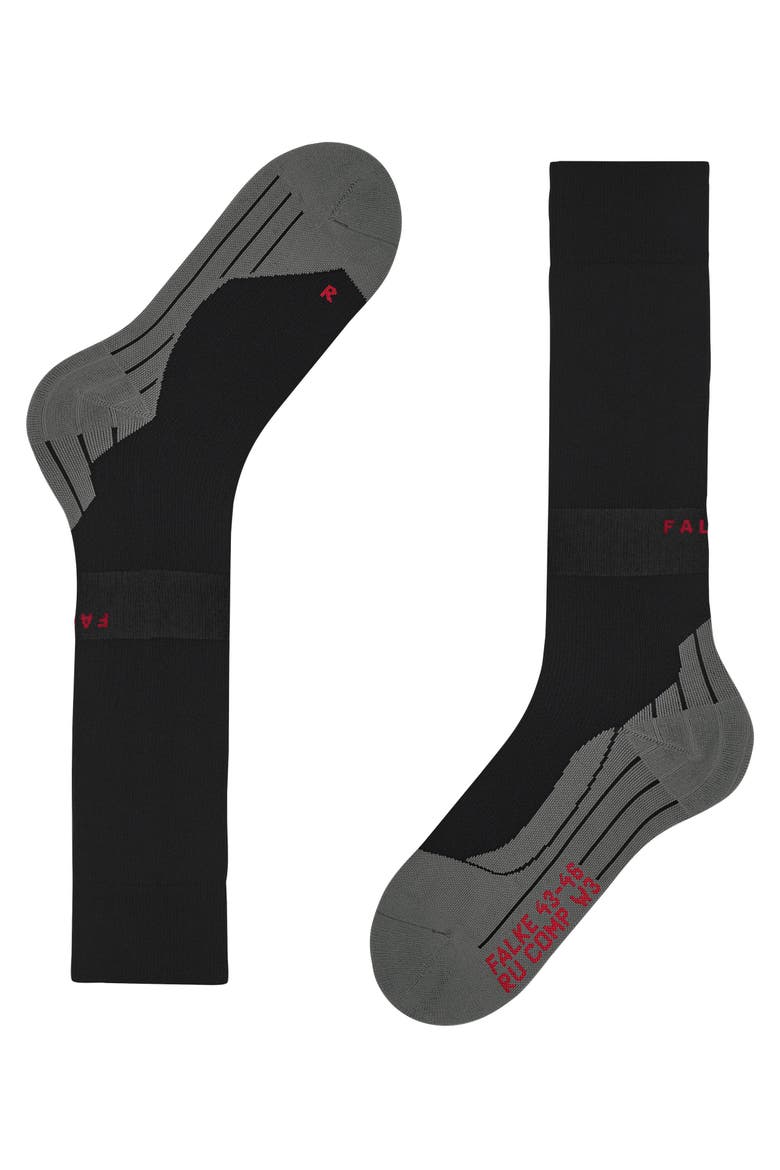 RU Compression Energy Running Socks, Alternate, color, Black-Mix, W1