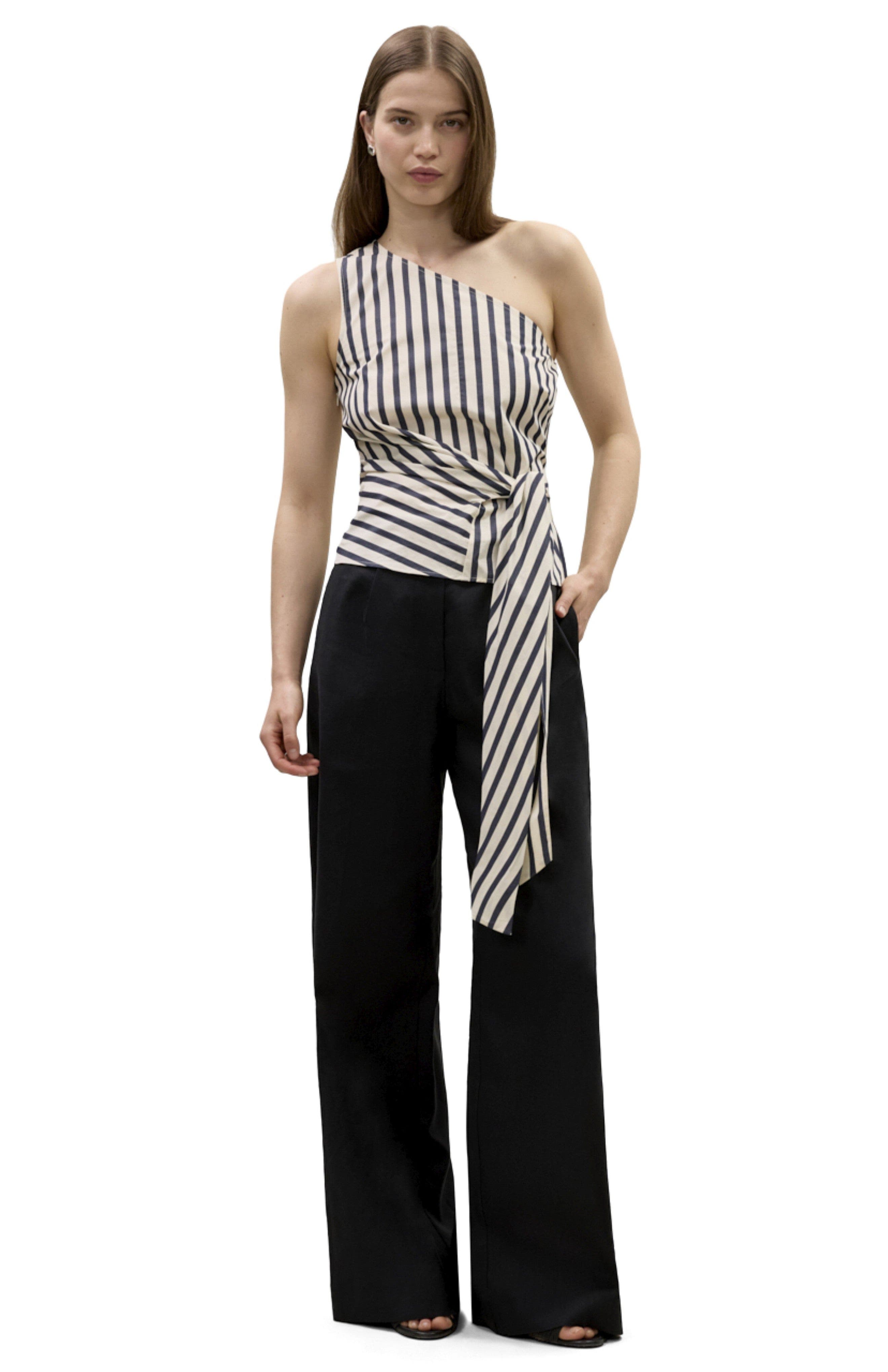 Isla Stripe Poplin Top - image 2