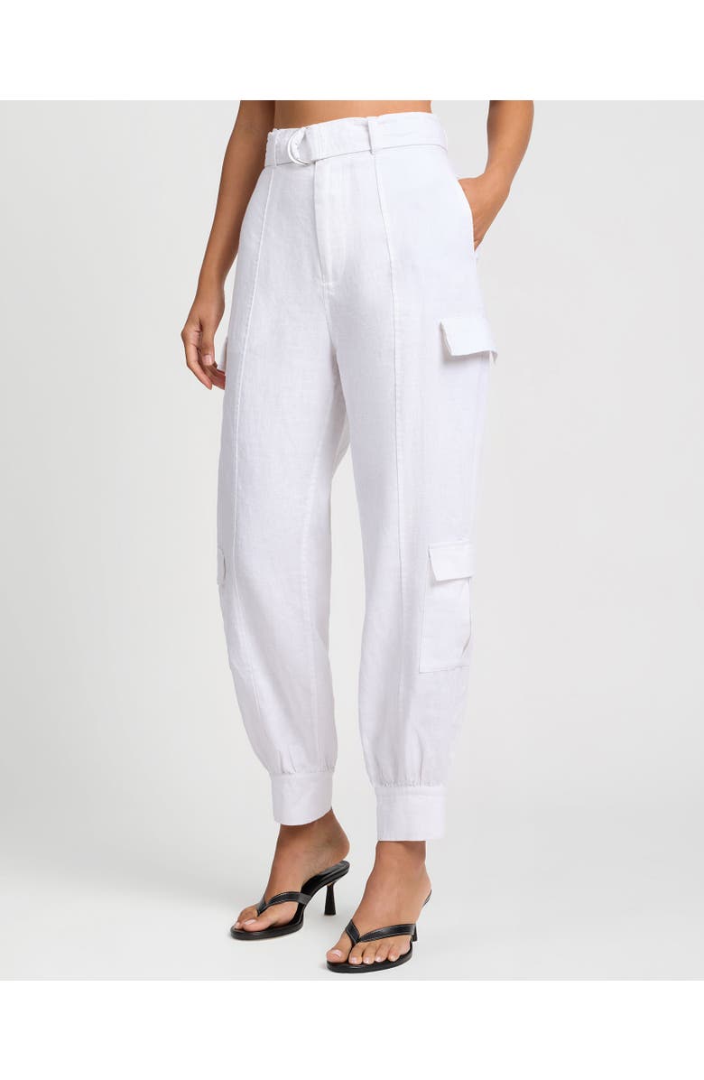 Onia Linen Utility Pant, Main, color, White