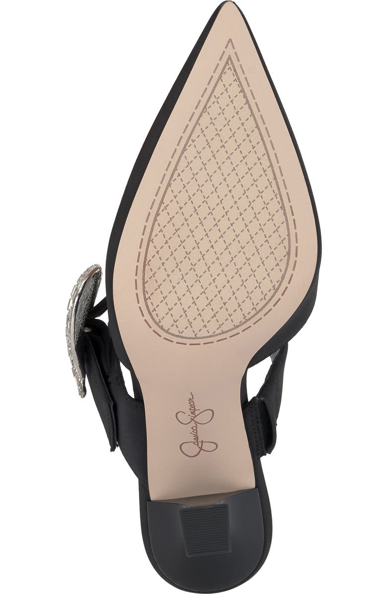 Jessica Simpson Favica Embellished Satin Slide Mule, Alternate, color,