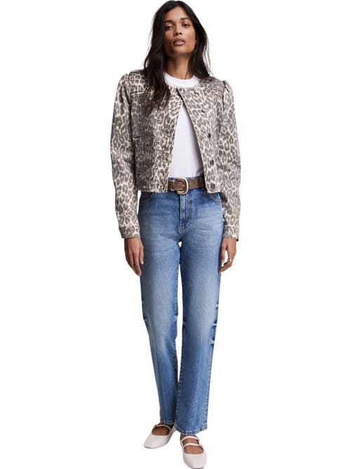 Shop Mint Velvet Leopard Print Denim Jacket