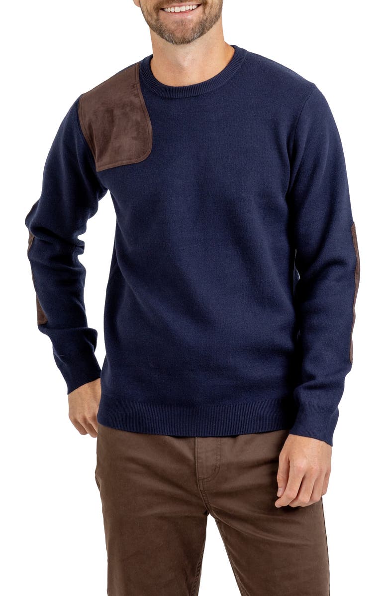 Rainforest Bristlecone Crewneck Sweater, Alternate, color, Navy