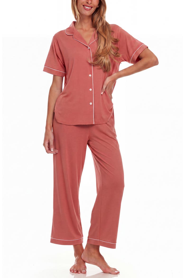Annie Matching Pajama Set, Main, color, BRICK