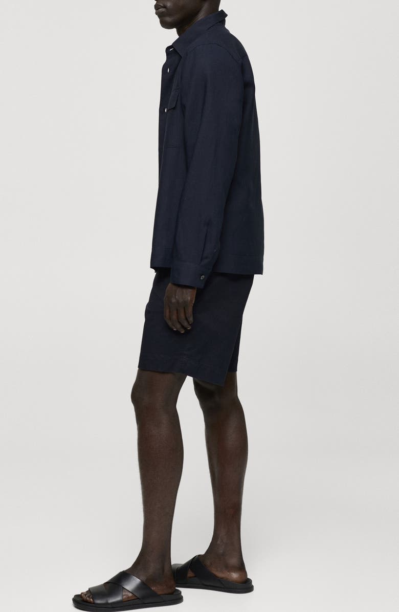 MANGO Lyocell & Linen Button-Up Overshirt, Alternate, color, 