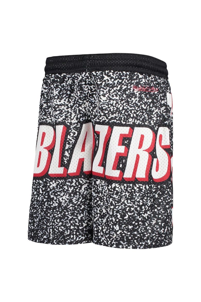 Youth Mitchell & Ness Black Portland Trail Blazers Hardwood Classics Jumbotron Shorts, Alternate, color, BLACK