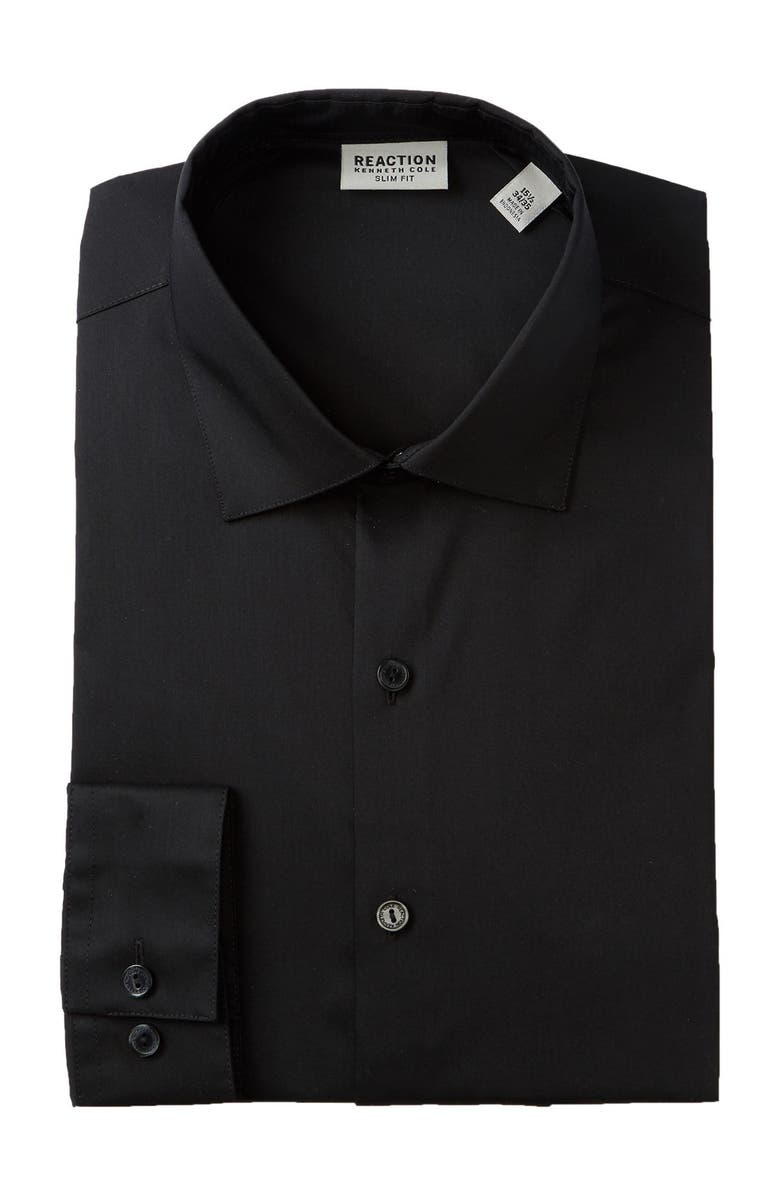 Reaction Kenneth Cole Solid Slim Fit Dress Shirt, Main, color,