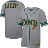 COLOSSEUM Men's Colosseum Gray Florida A&M Rattlers Free Spirited Baseball Jersey