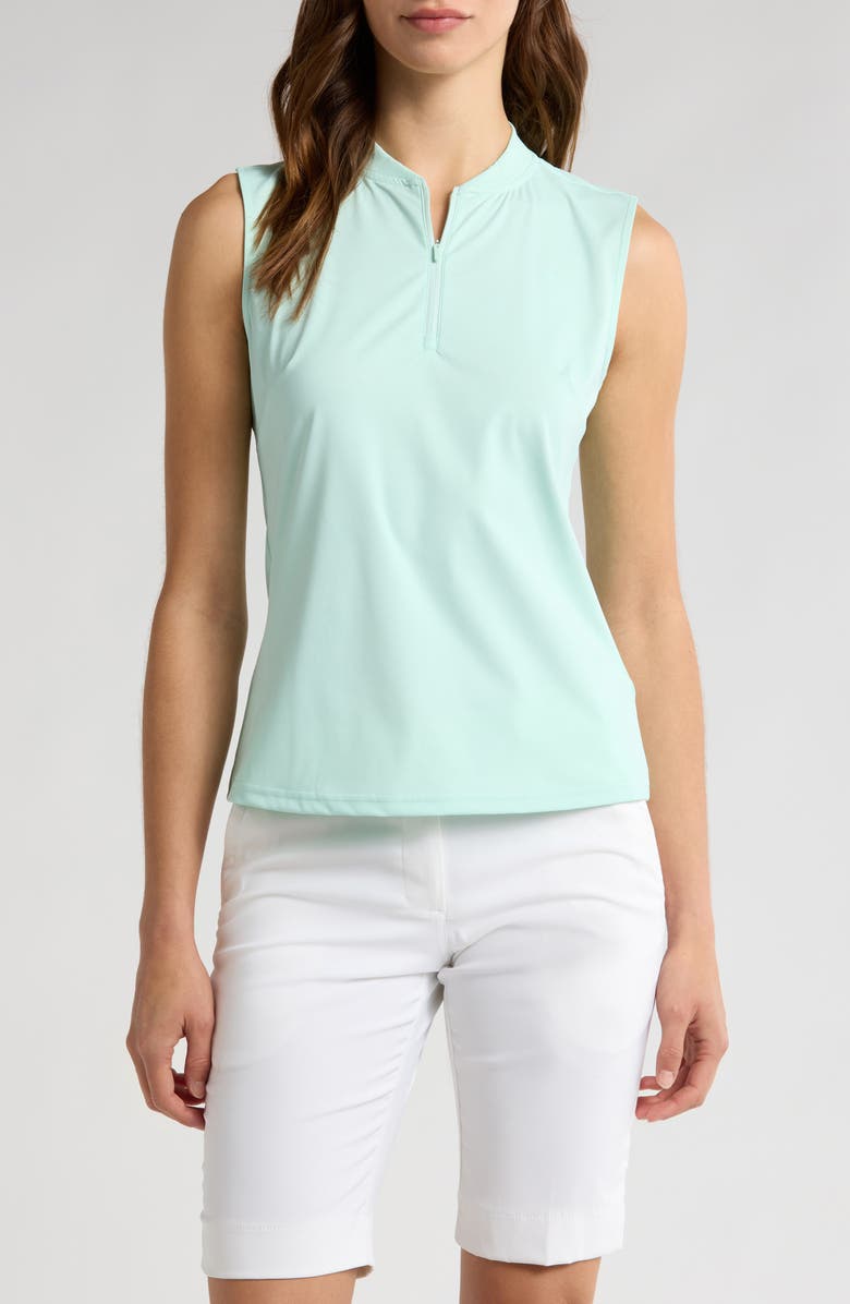 Bad Birdie Quarter Zip Sleeveless Top, Main, color, 