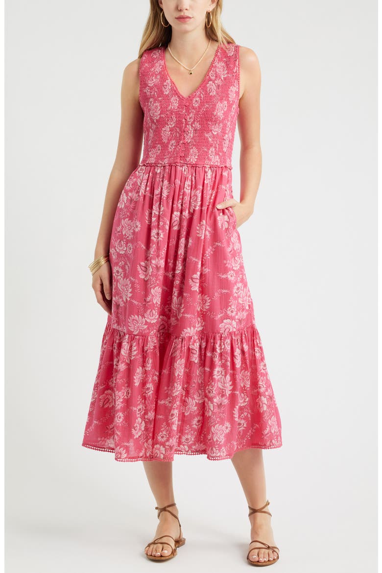 smocked tank midi dress The Smocked Ruffle Tank Midi Dress  The Standard Stitch