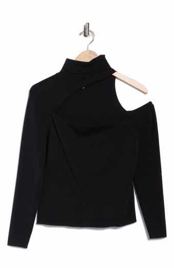 L'AGENCE Azia Cutout Long Sleeve Turtleneck Top