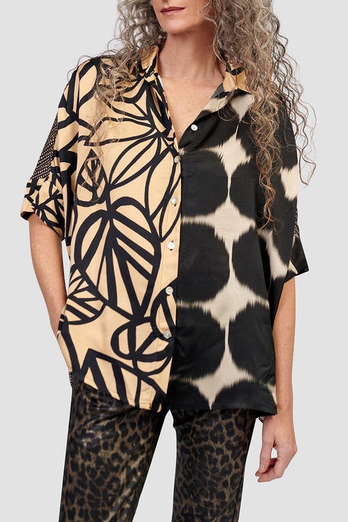 ALEMBIKA ALEMBIKA SERENE MIXED PRINT BUTTON-UP SHIRT