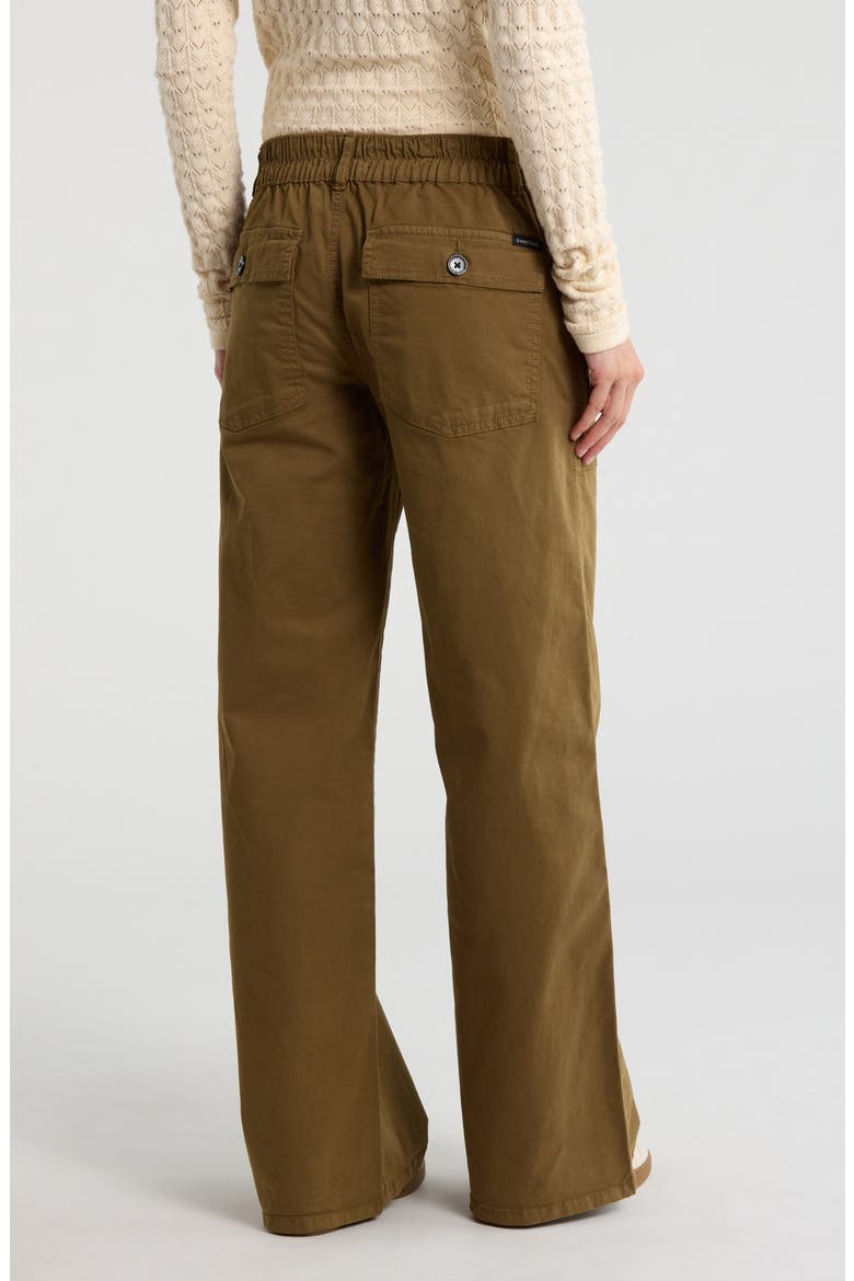 Cruiser Wide Leg Stretch Twill Pants, Alternate, color, DIRTY MARTINI GREEN