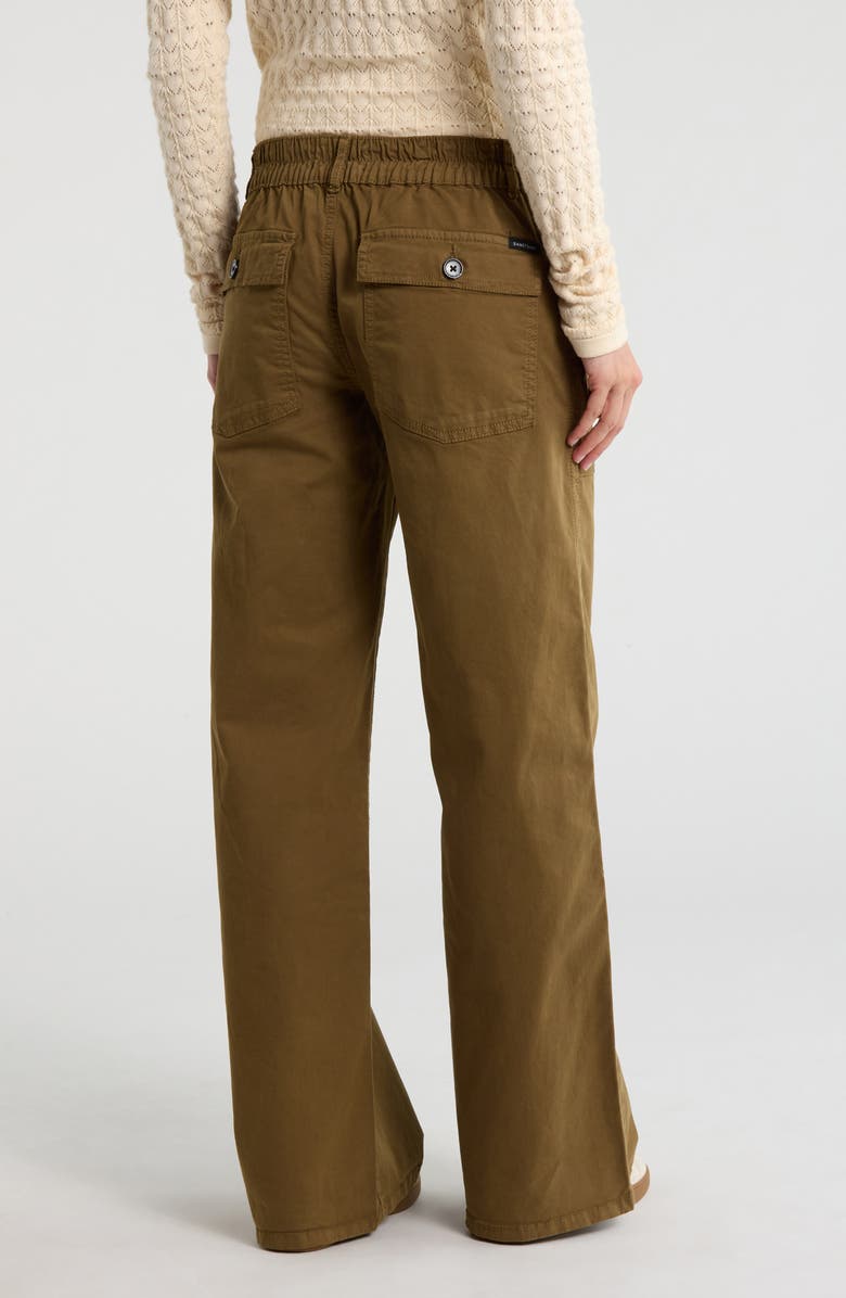 Sanctuary Cruiser Wide Leg Stretch Twill Pants, Alternate, color, Dirty Martini Green