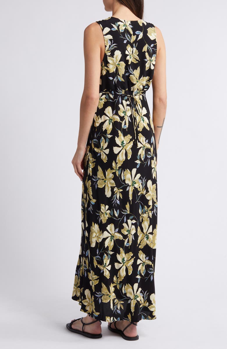 Treasure & Bond Floral Maxi Dress, Alternate, color, Black Via Floral
