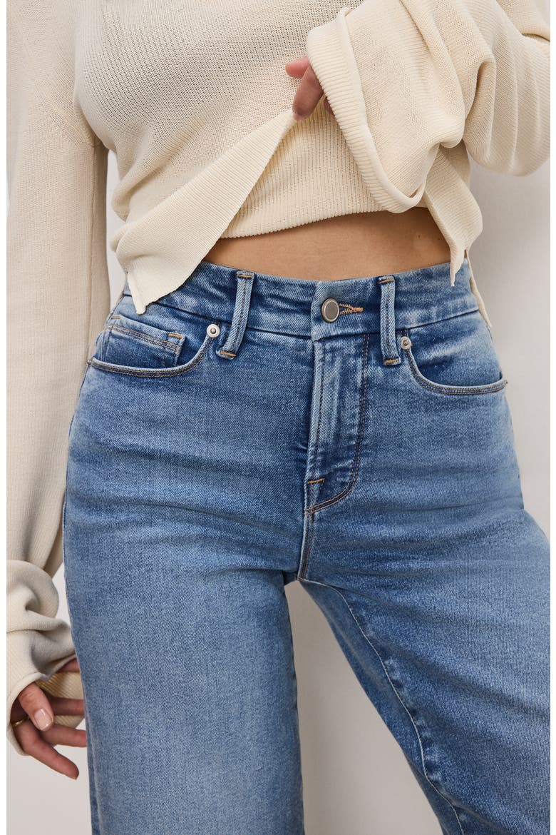 Good Petite Palazzo Jeans, Alternate, color, INDIGO837