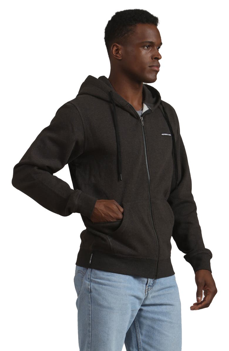 Members Only Brooklyn Zip-Up Hoodie, Alternate, color, Charcoal