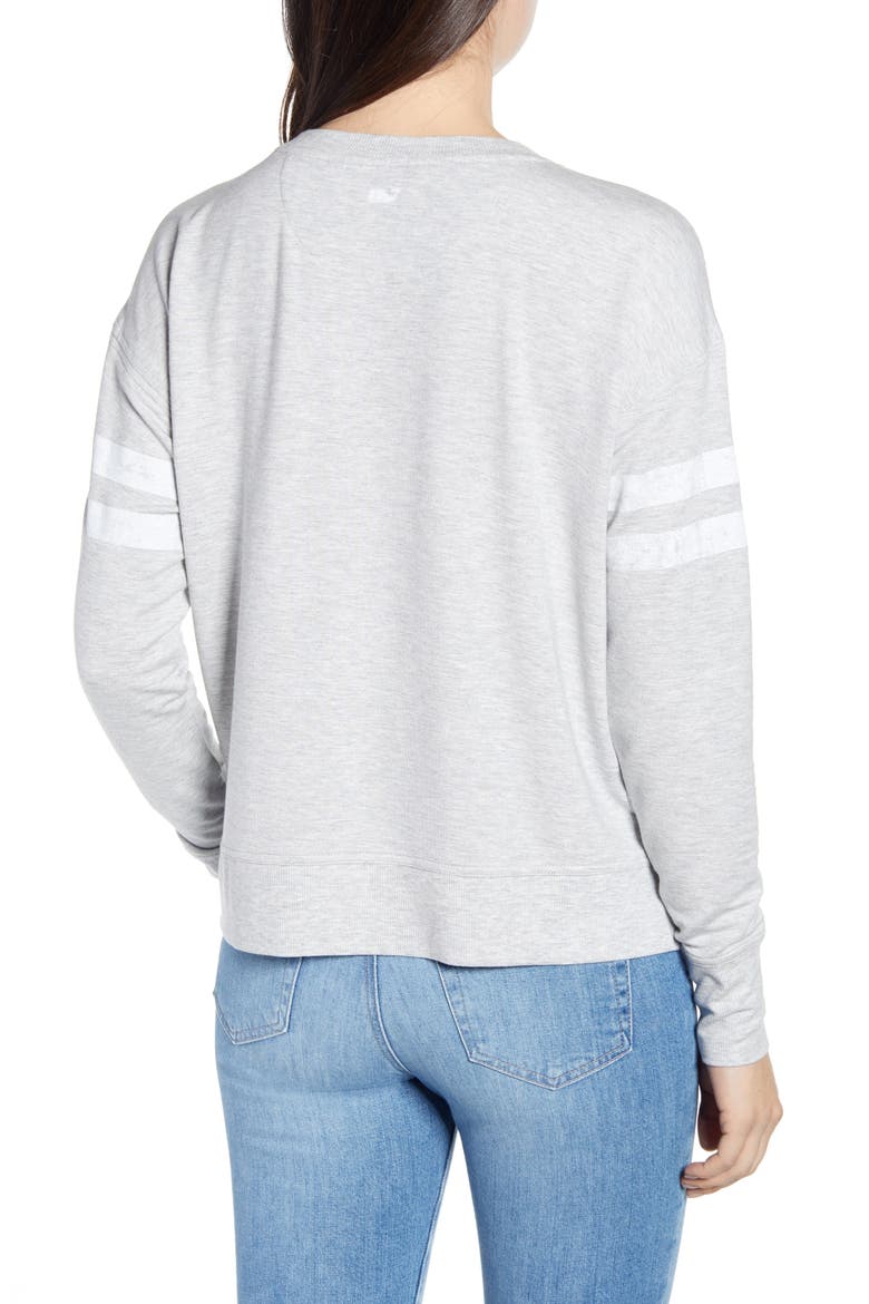 Varsity Stripe Sweatshirt, Alternate, color, GRAY HEATHER