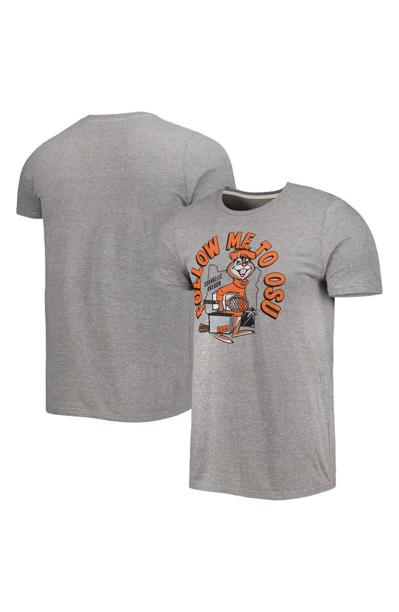 HOMEFIELD Men's Homefield Heather Gray Oregon State Beavers T-Shirt, Main, color, 