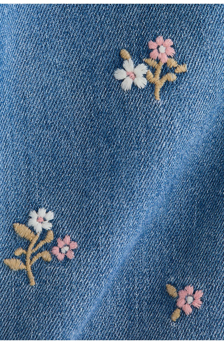 H&M Embroidery-detail Jeans, Alternate, color, Denim Blue/Flowers